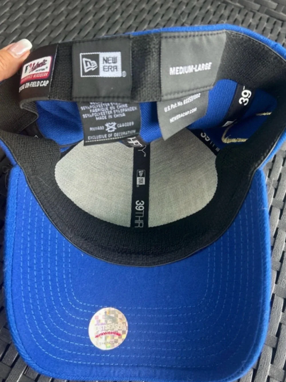 New Era Royal Blue 39THIRTY Stretch-Fit Cap with Black Sweatband